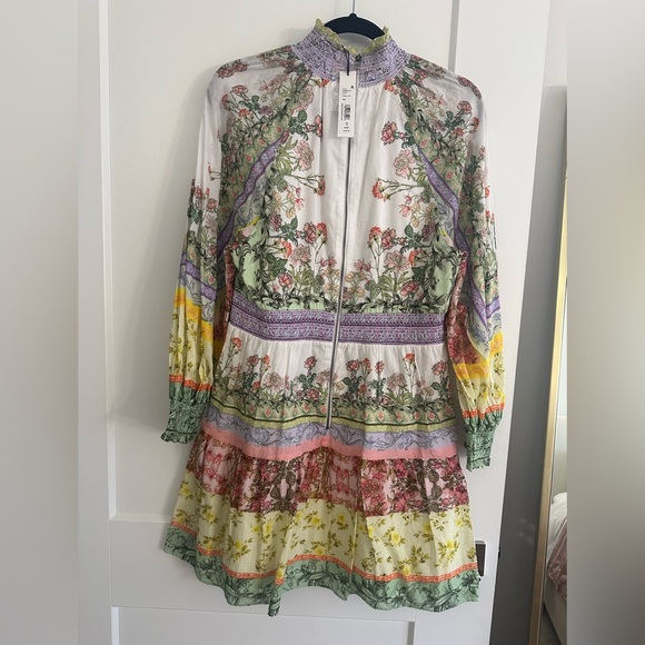 NWT Alice + Olivia Lavinia Blouson Sleeve Mini Dress Size 10 - Picture 13 of 16